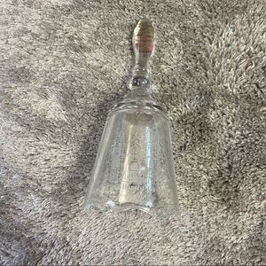 Fenton lazer etched glass bell 